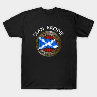 Clan Brodie Crest & Tartan Knot T-Shirt